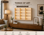 Premium Wooden LED Backlit Diecast & Collectible Display Case (Car Not Included)